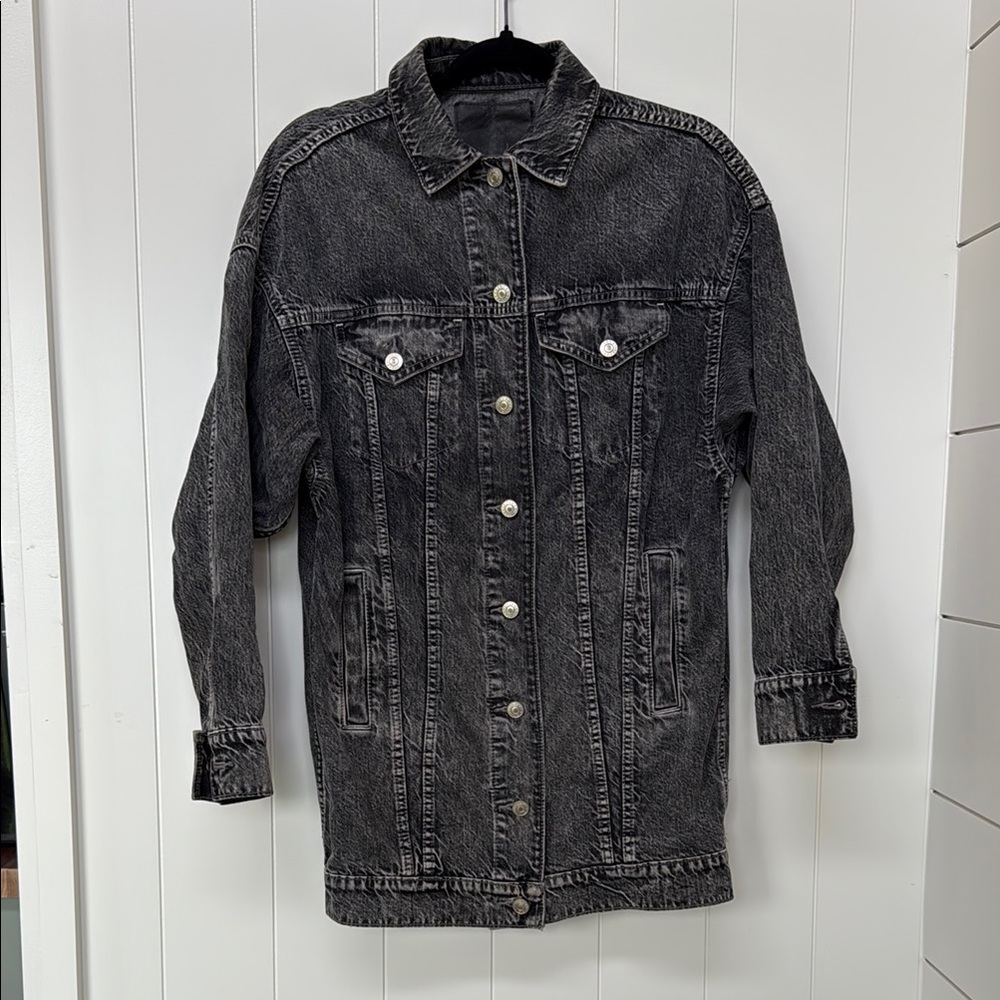 Oversized American Eagle Outfitters Black Denim Sweater